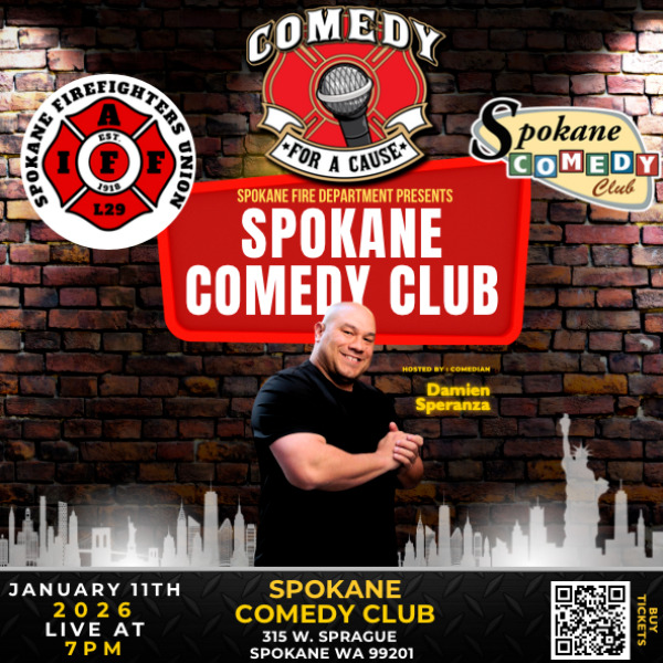 Comedian Damien Speranza is working hard again to help raise money for the L29 Spokane Firefighters Benevolent fund. Tickets on sale at the Spokane Comedy Club Website (https://www.spokanecomedyclub.com/shows/344830)